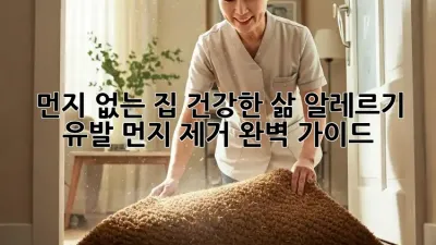 먼지 없는 집, 건강한 삶: 알레르기 유발 먼지 제거 완벽 가이드